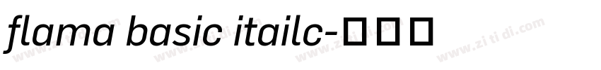 flama basic itailc字体转换